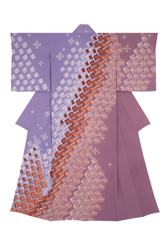 友禅訪問着「珊瑚の森」